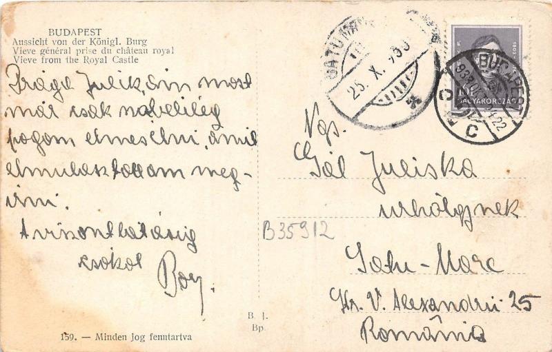 B35912 Budapest View from Royal Castle  hungary