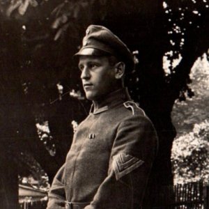 RPPC WWI German Soldier Iron Cross Ribbon And Rank Patch Real Photo Postcard