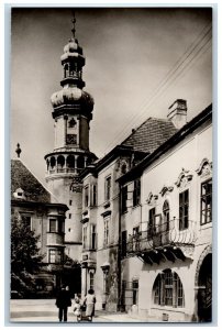 Sopron Hungary Postcard Storno-haz with the Sulfur Tower c1950's RPPC Photo