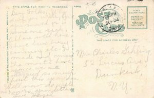 LP63 Akron Ohio Postcard   Main St Night