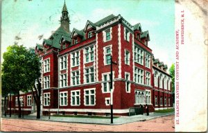 St Francis Xaviers Convent Providence RI Rhode Island 1908 DB Postcard A3