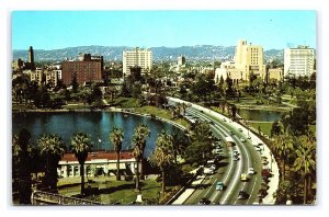 Wilshire Boulevard General Mac Arthur Park Los Angeles CA c1958 Postcard