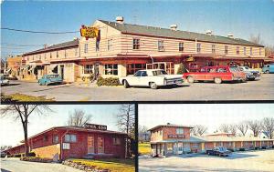 Des Moines IA McNeal Hi-Way Hotel_Motels Old Cars Postcard
