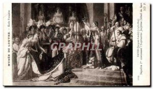 Old Postcard Napoleon 1st Louvre Museum Paris Napoleon crowning Josephine l &...