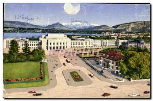 Modern Postcard Geneva Palais Des UN and Mont Blanc