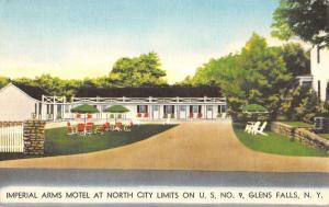 Imperial Arms Motel in Glen Falls New York Vintage Postcard L940