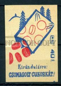 500653 HUNGARY ADVERTISING Vintage match label