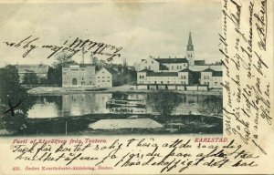 sweden, KARLSTAD, Parti af Klarälfven från Teatern (1903) Postcard