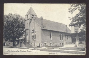 ALBION INDIANA METHODIST EPISCOPAL CHURCH 1916 VINTAGE POSTCARD