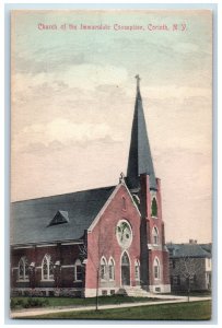 c1910's Church Of The Immaculate Conception Corinth New York NY Antique Postcard