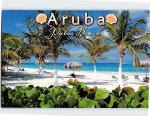 Postcard Beach Scene Palm Beach Aruba