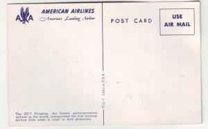 PC46 JLs old postcard american airlines dc7 prop flagship