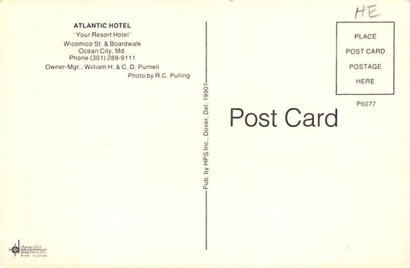 Atlantic Hotel Ocean City, Maryland MD