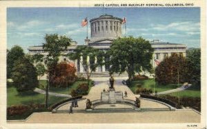 State Capitol and McKinley Memorial - Columbus, Ohio