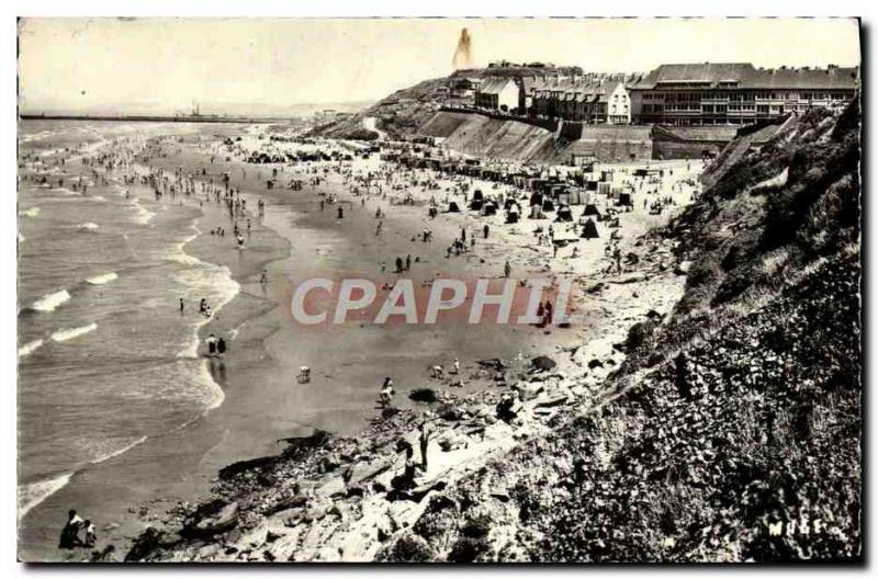 Modern Postcard Le Portel Beach cliffs view