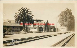 Depot, California, Burlingame, RPPC, Southern Pacific Railroad Station