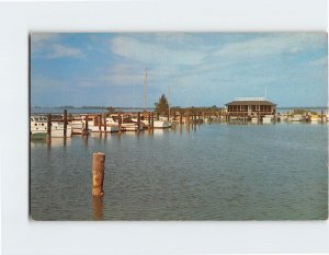 Postcard View over the large Yacht Basin of Dunedin, Florida