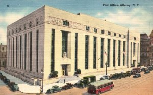 Vintage Postcard 1930's Post Office Historic Building  Albany New York Tichnor