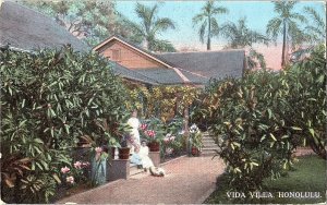 Vida Villa Family Hotel King Street Honolulu Hawaii TH Postcard