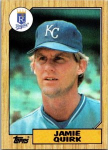 1987 Topps Baseball Card Jamie Quirk Kansas City Royals sk18081