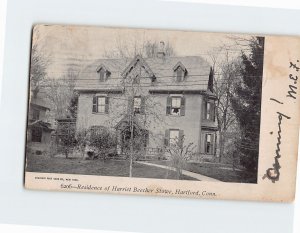 Postcard Residence of Harriet Beecher Stowe, Hartford, Connecticut