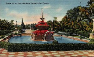 Florida Jacksonville Fountain Scene In Du Pont Gardens