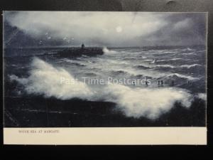 Kent ROUGH SEA AT MARGATE Artist G.E.NEWTON c1904 by Raphael Tuck 6303