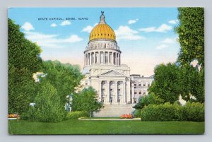 State Capitol Building Boise ID Idaho UNP Unused Linen Postcard M8