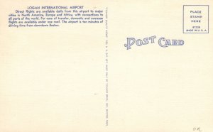 Vintage Postcard 1930's Logan International Airport Boston Massachusetts MA