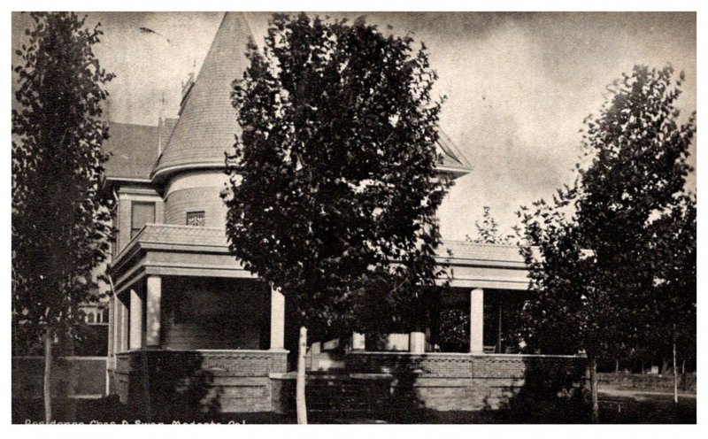 California  Modesto , residence of Chas. D. Swan