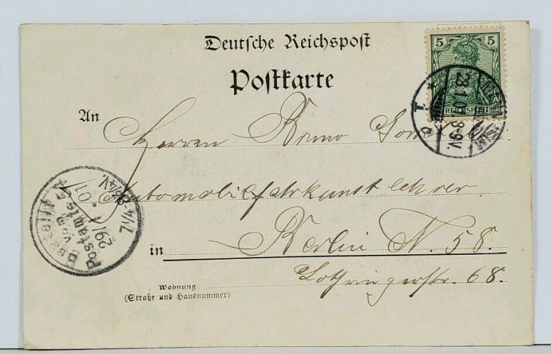 Germany Gruss aus Mannheim Marktplatz c1901 Postcard J14