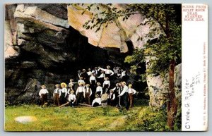 Split Rock Near Starved Rock Illinois  Postcard  1907