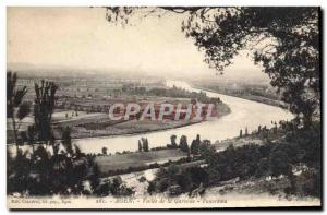 Old Postcard Agen Valley of the Garonne Panorama