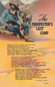 Great West Stories The Prospector's Last Camp Curt Teich Linen Postcard