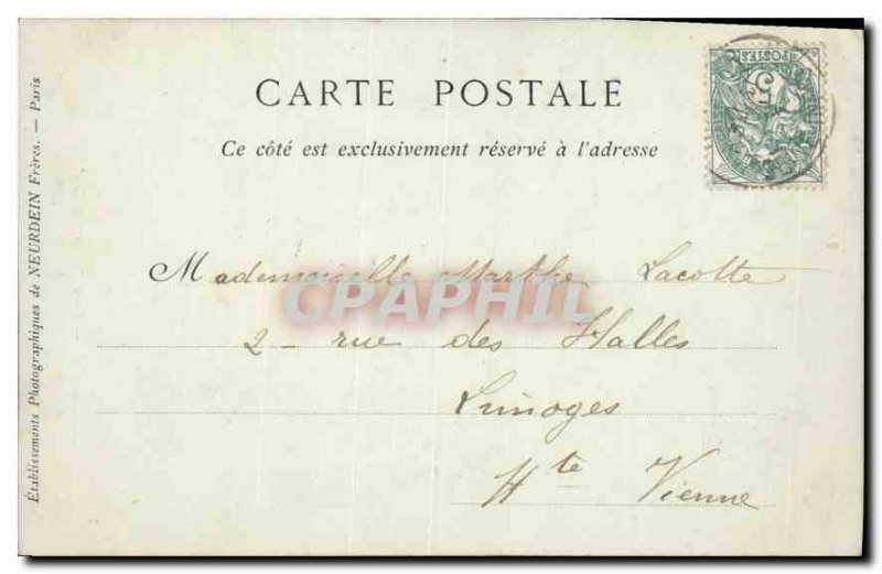 Old Postcard Harfleur Meridionale Door Church