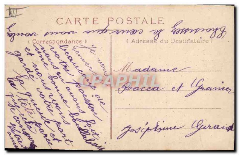 Old Postcard Fantaisie Language hearts