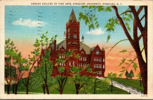 Vtg 1940s Crouse College of Fine Arts Syracuse University New York NY Postcard