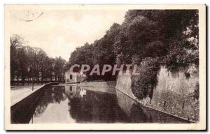 Old Postcard Belleme The drinker and I Remparts old Chateau