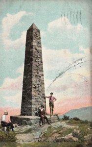 Vintage Postcard 1908 Monument On Summit Mt. Beacon Near Matteawan New York NY