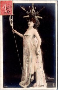 Postcard  France Belle Epoque era actress C. De Villers