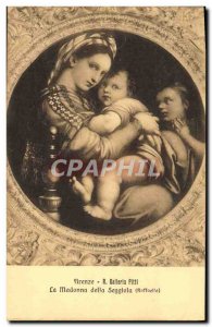 Old Postcard Firenze Madonna Della Seggiola Raffaello