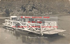 ID, Shoshone Falls, Idaho, RPPC, Snake River, Wire Cable Ferry, Bisbee Photo