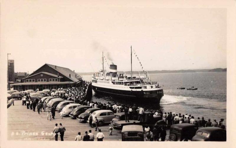 SS Prince George Leaving Pier August 1955 Real Photo Vintage Postcard JC932071