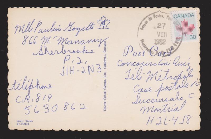 Comic Postcard - Biggest Liars Huge Fish - Used 1982