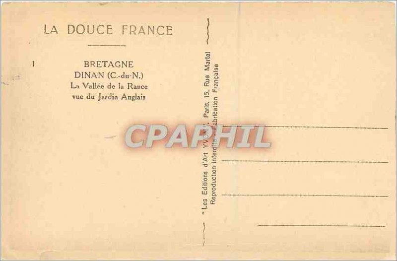 Old Postcard Dinan (North C) Brittany La Douce France La Vallee de la Rance E...