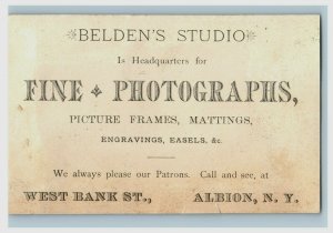 1880s Belden's Studio Fine Photographers Engravings Sailboat Image P223