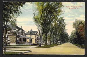 House Lined West Prospect Street Kewanee IL Unused c1910s
