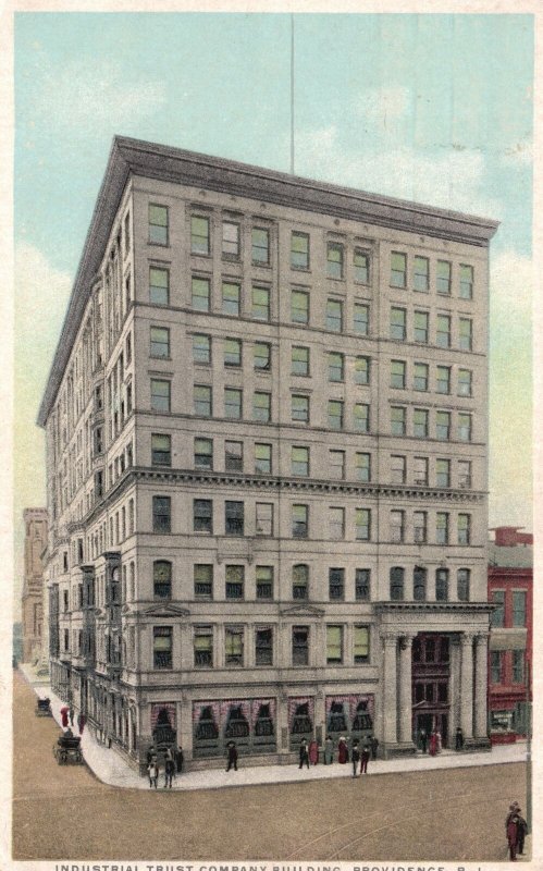 Vintage Postcard Industrial Trust Company Building Providence Rhode Island RI