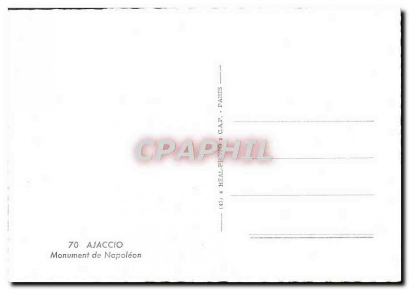Modern Postcard Ajaccio Napoleon Monument 1