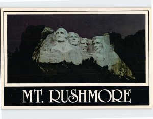 Postcard Mt. Rushmore South Black Hills Dakota USA